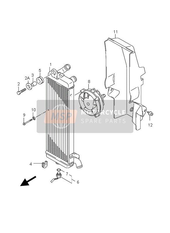 Suzuki UH125 BURGMAN 2006 Radiator for a 2006 Suzuki UH125 BURGMAN